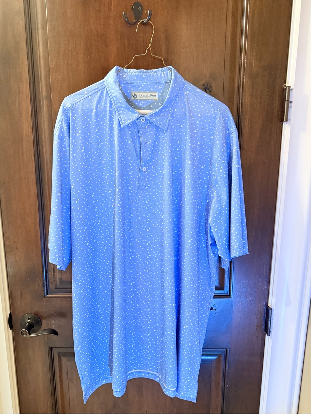 “Donald Ross” Sportswear Golf Polo Men's Sky Blue